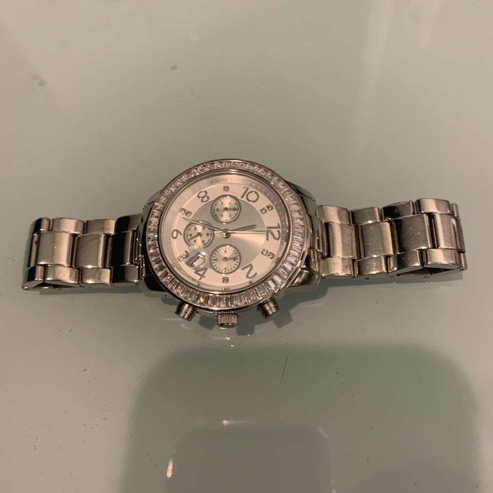 Silpada watch stainless steel cubic zirconium